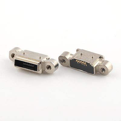 5Pin Micro USB 2.0 AB Type Female Socket Connector with Screw