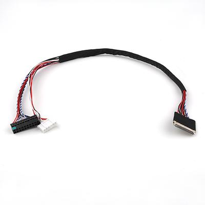 Customized 0.5MM Pitch 30 Pin 1 Channel 6 Bit LED LCD LVDS Screen Cable For Display