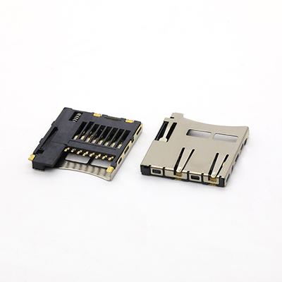 Micro SD Card Connector 8Pin SMT Micro SD Push Push Card Connector