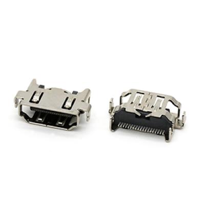 Mid Mount 1.6mm HDMI A Type Female SMT Connector 