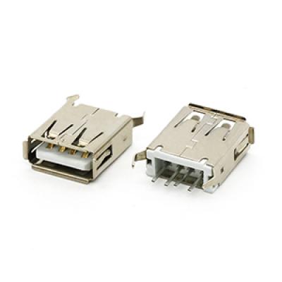 Vertical USB 2.0 Type A Socket Connector 180Degree