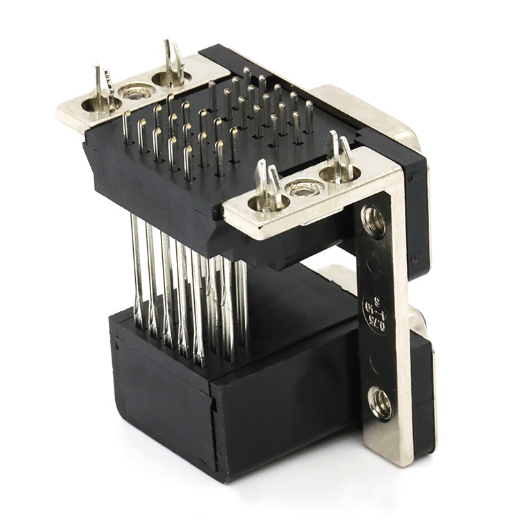 Right Angle Screw Type HDR15 Female To HDR15 Female Connector