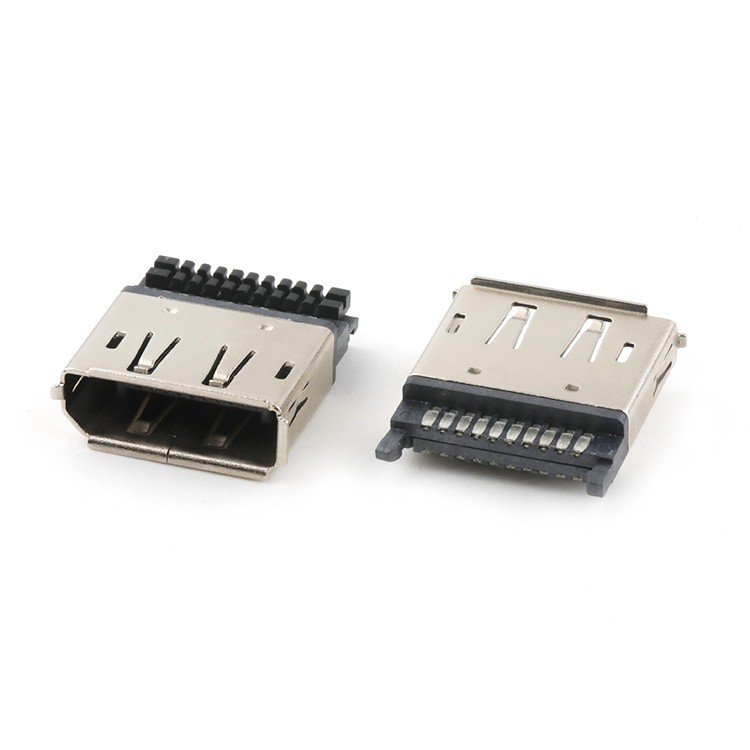 Wire Soldering Type Nickel Plated DisplayPort DP 20P Female Connector