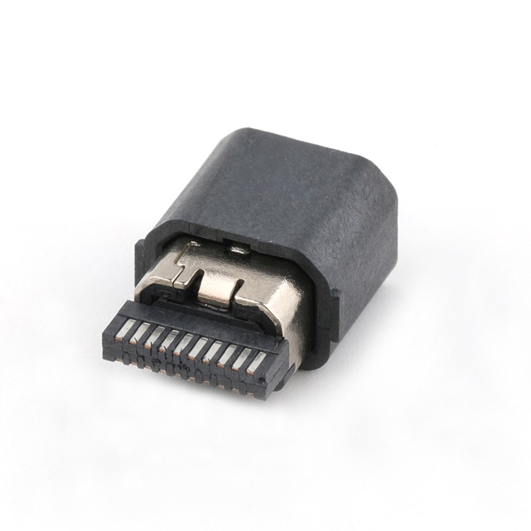 Nickel Plated 20Pin Mini DP Female Receptacle Connector with Plastic Cover