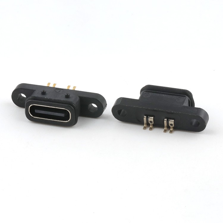 4Pin USB C Connector SMT Type IP68 Waterproof USB C Type Female Connector