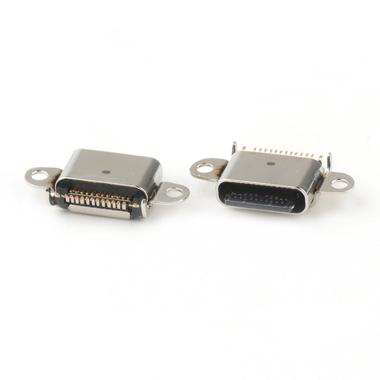 High Frequency 40G USB C Connector Mid Mount USB 4.0 Type C 24P Female Connector