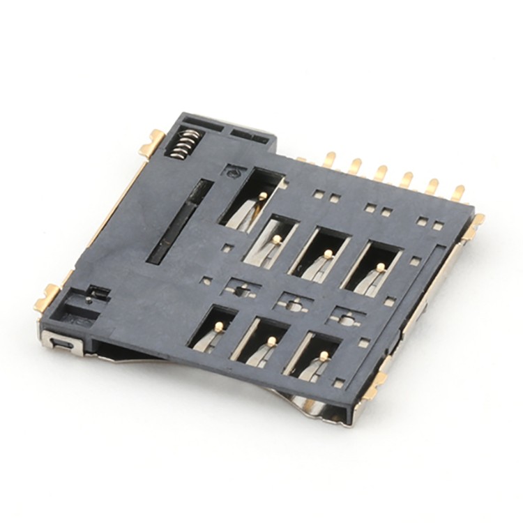 1.35H 6Pin Micro SIM Card Push Push Type SIM Card Connector