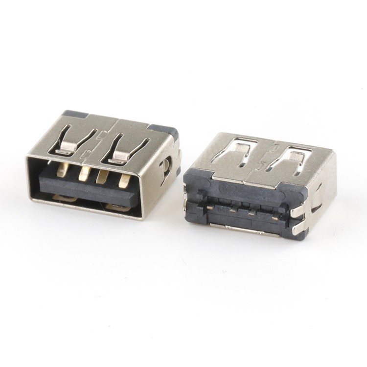 USB 2.0 A Connector Dip Type USB A Female Socket Connector for 0.8MM PCB