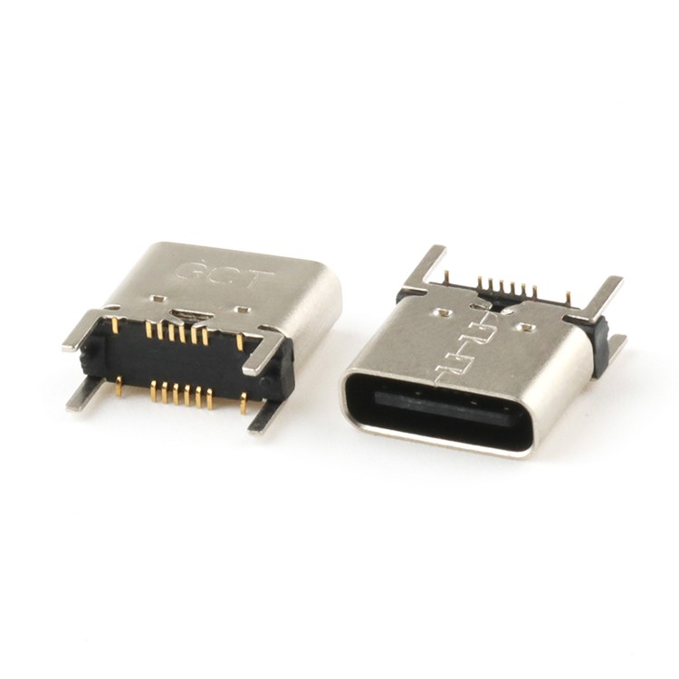 Type C USB Female Connector Surface Mount H7.46MM USB C Type 16 Pin female Connector