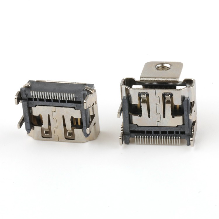 19 Pin High Definition Multimedia Interface A Female Socket Connector with Screw