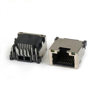 RJ45 Female Connector 9.8H Mid-mount 7.2mm Dip Type RJ45 Modular Jack Network Data Transmission Socket Connector