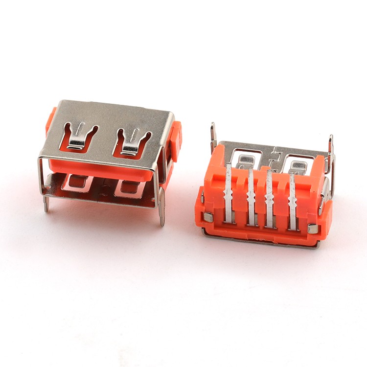 Through Hole 4Pin USB A Female Connector L=10.6MM H=11.3MM USB 2.0 Socket Connector