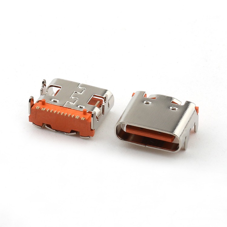 12Pin SMT Type USB C Female Connector Top Mount L=8.3MM USB Type C Female PCB Connector