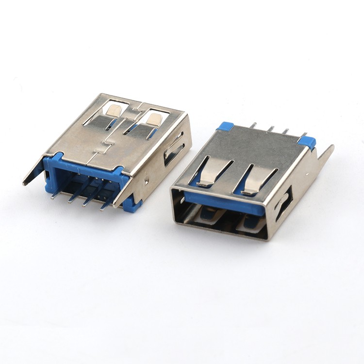 Vertical USB 2.0 Connector 180 Degree 13.7MM 4Pin USB Type A Female Plug Connector