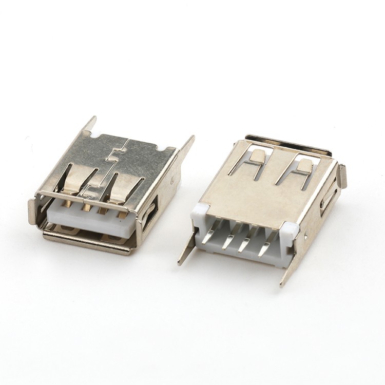Vertical USB 2.0 A/F Connector 180 Degree 13.7MM 4Pin Type A USB Female PCB Connector