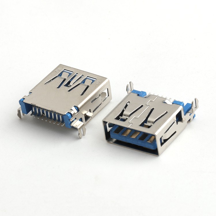 9Pin Mid Mount USB 3.0 A Female Connector Dip Type USB A Socket PCB Connector