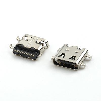 Mid Mount 1.12MM USB Type C Female Connector 16P SMT L7.96MM USB C Female Connector