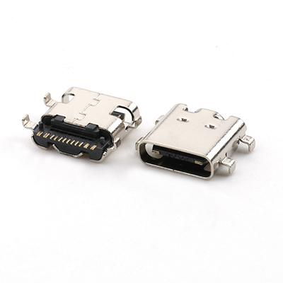 Mid Mount 1.1MM USB Type C Female Connector SMT L7.96MM USB C 16Pin Female Connector