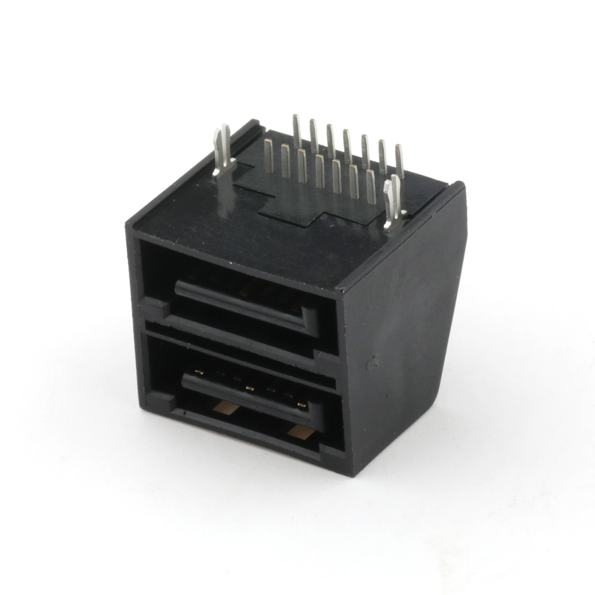 Dual SATA 14Pin Male Connector 1.27MM Pitch Right Angle SATA PCB Connector
