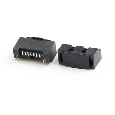Nickel Plated 1.27MM Pitch Right Angle SATA 7Pin Male Connector