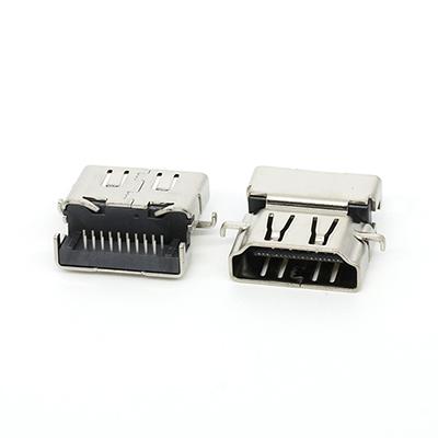 Mid-mount  A Type Female High Definition Multimedia Interface Connector