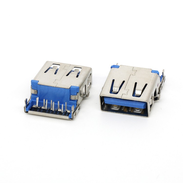 Dip Type USB 3.0 A Type Female Connector  9P