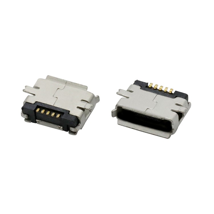 Surface Mount Micro AB Type USB 2.0 Female Socket Connector 5P