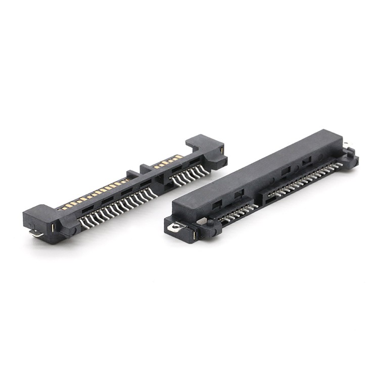 Surface Mount 22P SATA 7+15 Male Solder Connector 180D for PCB