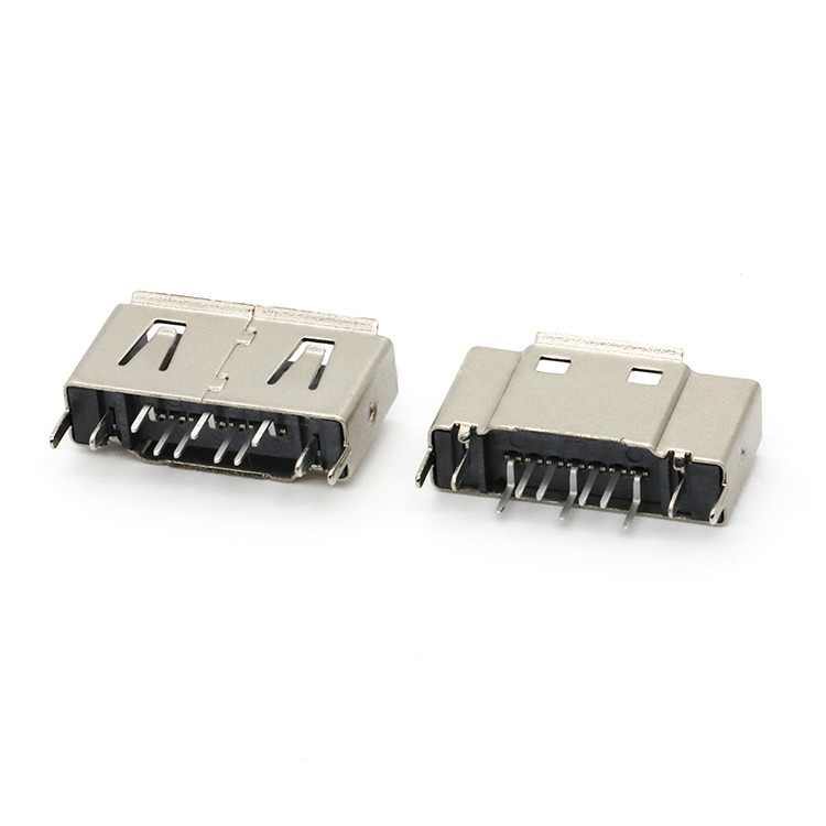 Vertical SATA 7P AB Type Male Plug Connector, H=2.45MM