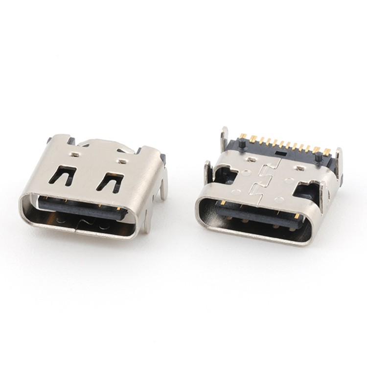 Top Mount Type C USB 3.1 Female SMT Connector 16Pin,L=7.35MM