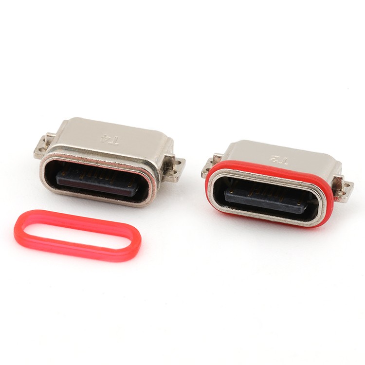 Mid Mount 0.8MM IP67 16P Waterproof USB Type C Female Connector