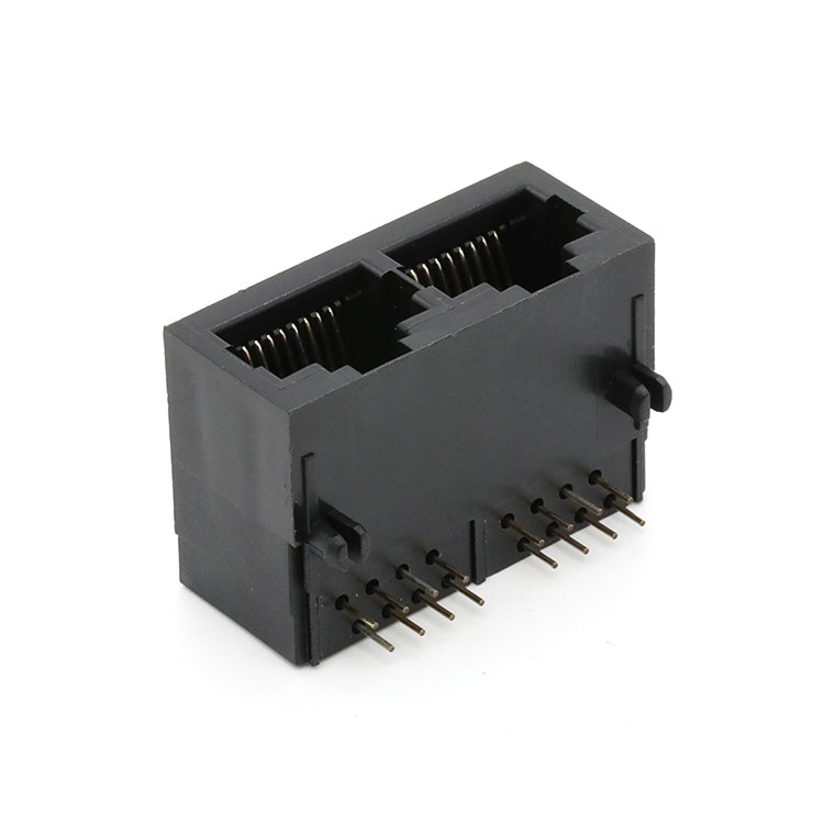 DIP Type Through Hole 5921 1X2 Port RJ45 8P8C Female Connector