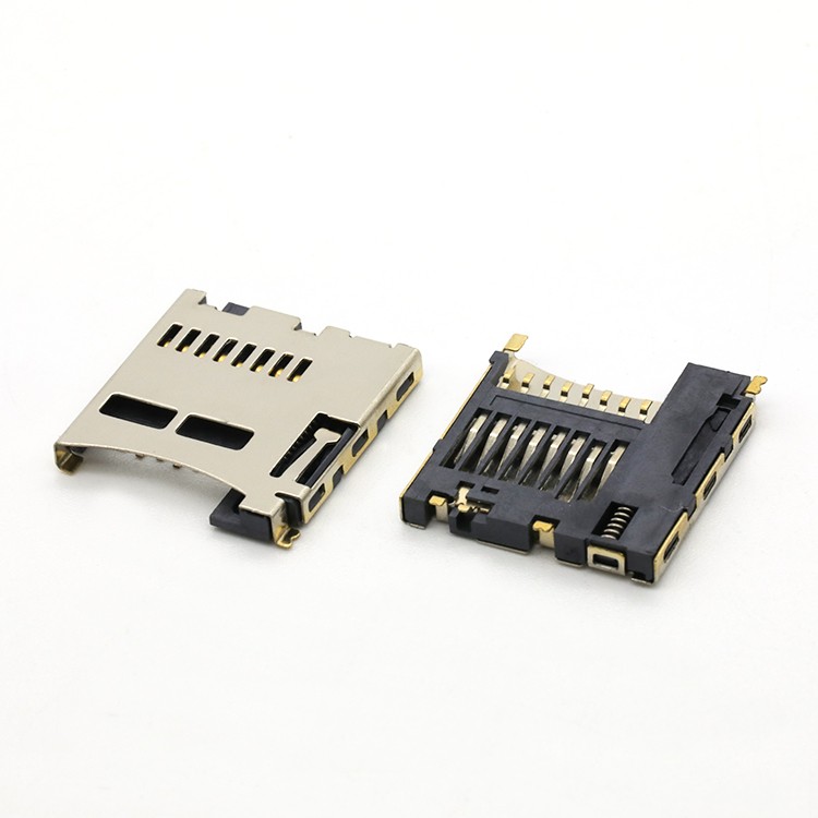 Micro SD Connector Nornal Open Micro SD Push Push Card Connector 
