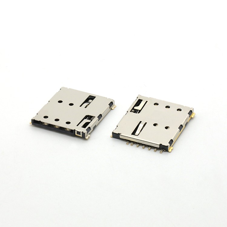 Nano SIM Card 7Pin 1.37H with Lock Pin Nano SIM Card Push Push Connector 