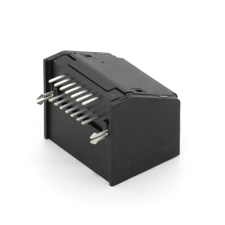 Two Hole DIP Type 14Pins Double Layer Serial SATA Male Connector
