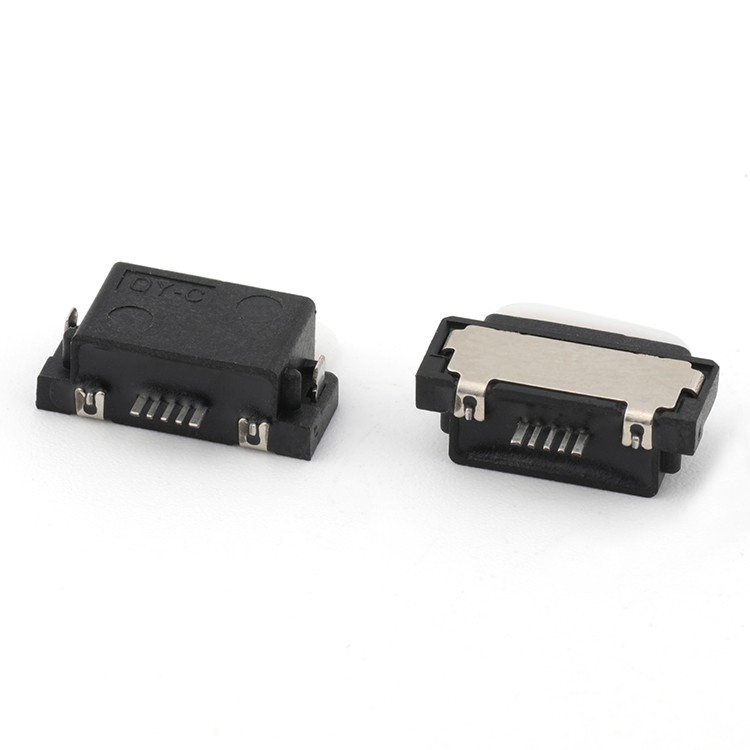 5Pin Surface Mount Waterproof Micro USB B Type Female Connector