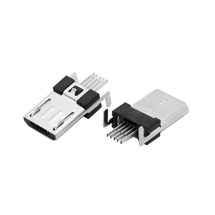 Vertical 5P Surface Mount Micro USB 2.0 Male Connector
