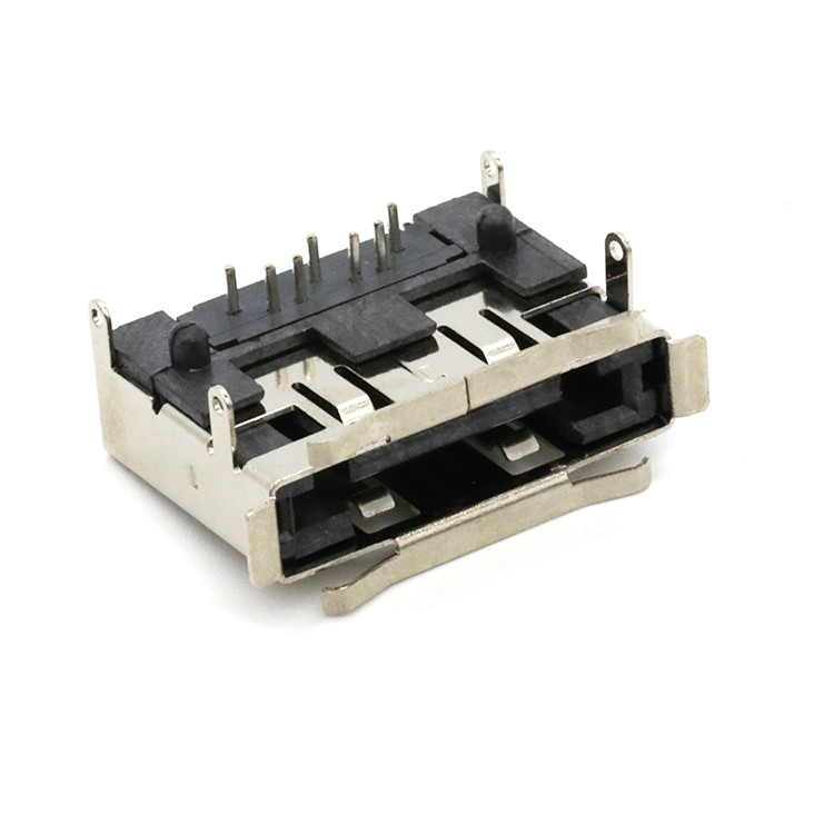 7Pin Dual Row Right Angle Dip Type SATA  Male Connector