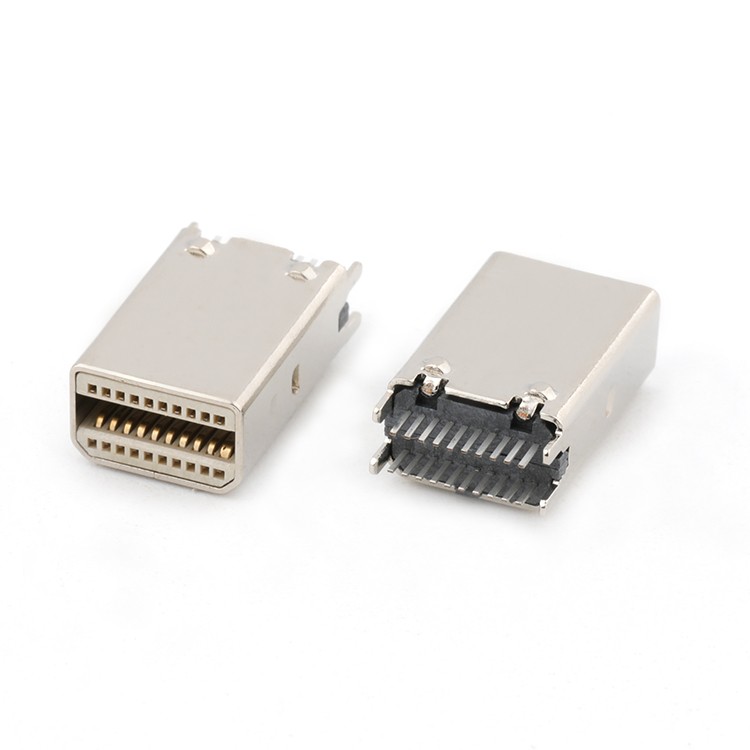 Vertical Splint 1.2mm 1.6mm Mini DP Male Solder Connector