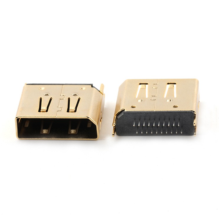 Straddle Mount 1.6mm Vertical Through Hole 20P DP Female Connector 