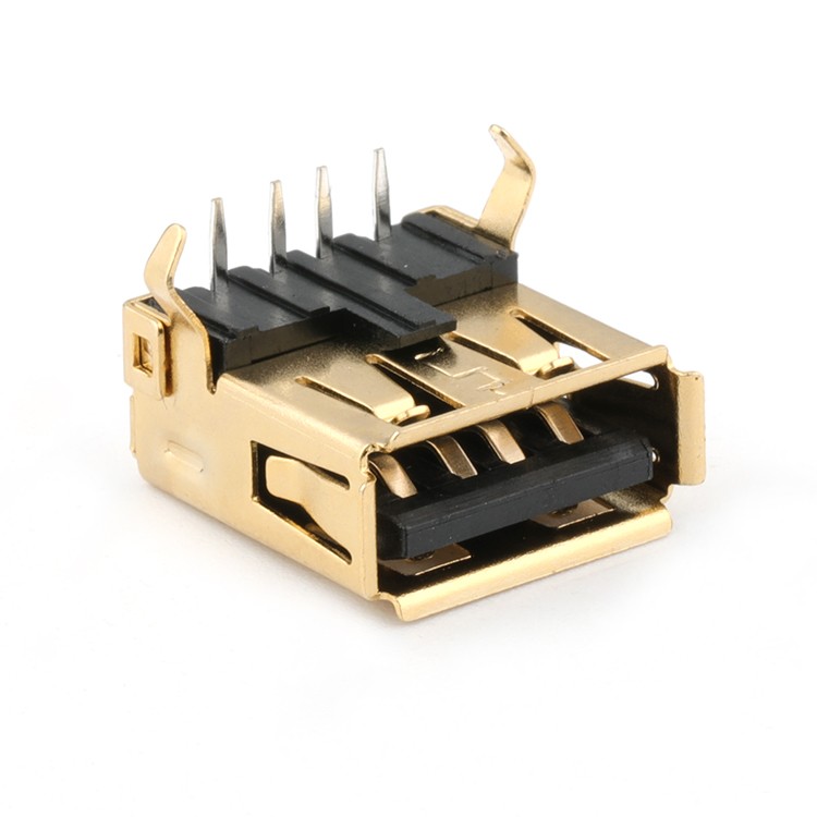 USB A/F Connector 4Pin DIPType USB A Type Female Right Angle Connector