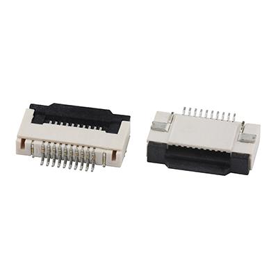 10Pin FFC Connector 0.5Pitch 2.0H Right Angle SMT Type ZIF FPC Connector