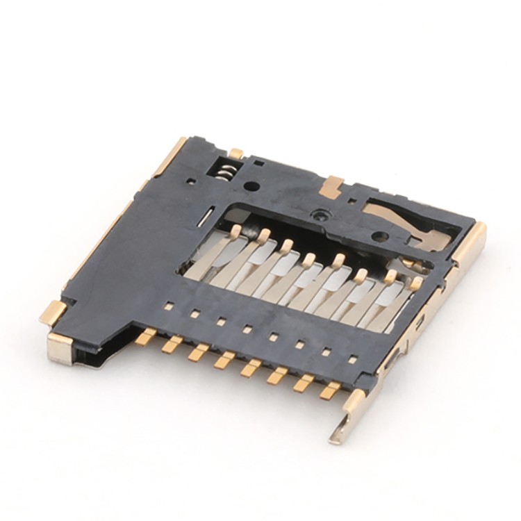 1.10MM Pitch Micro SD Card Socket Push Push Type Micro SD Card Connector