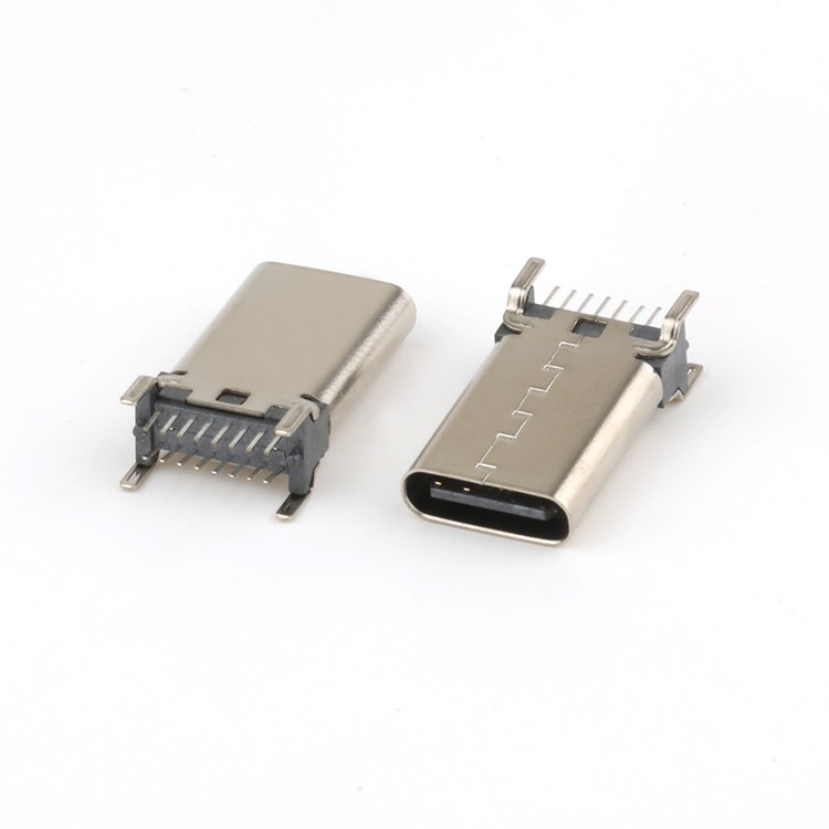 16P USB Female Connector Vertical DIP 13.0H 13.7H 15.0H USB C Soldering Connector