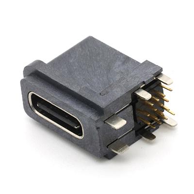 16Pin IP64 Waterproof USB C Female PCB Connector 45W, CH=7.0MM
