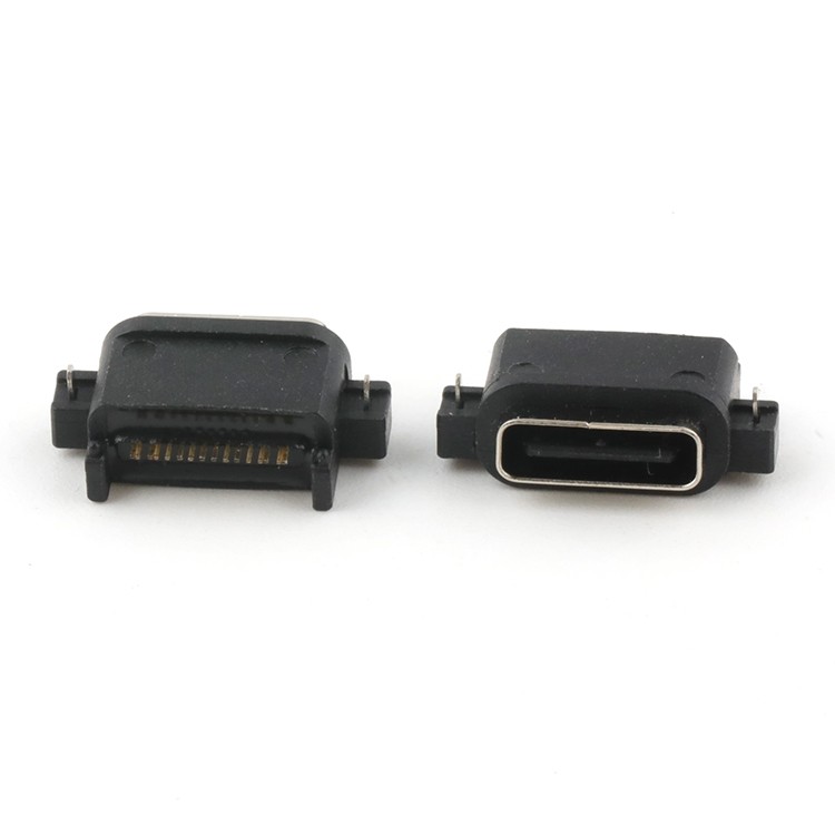 16Pin USB C Jack IP68 Waterproof USB C Type Female SMT Connector