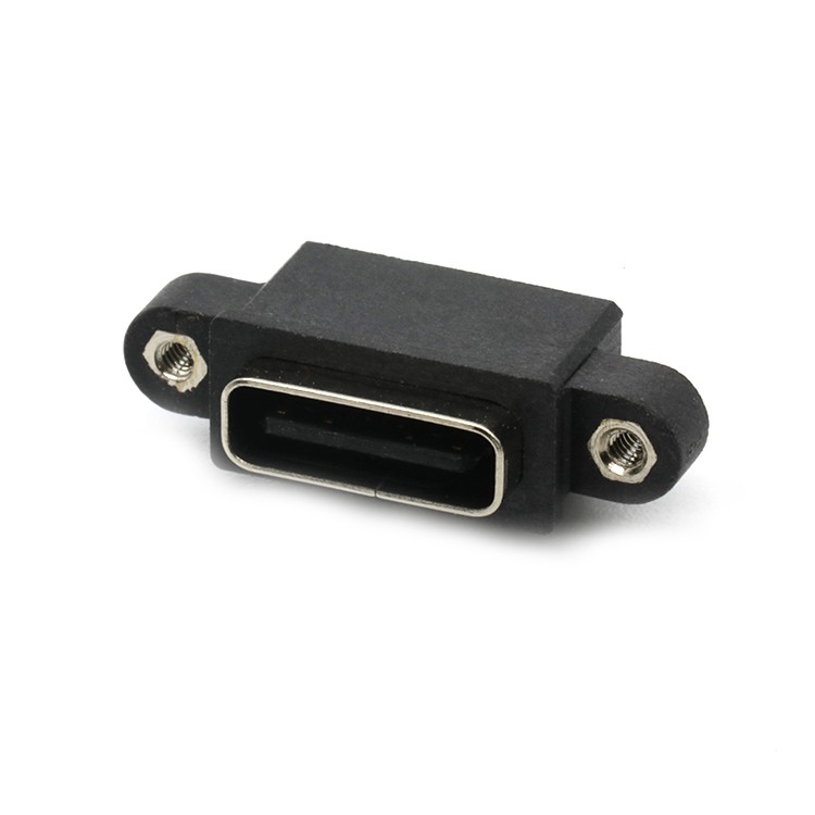 16Pin Waterproof USB Type C Female Receptacle Connector SMT Type Based on IP68