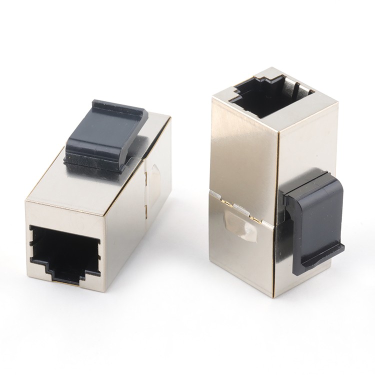 180 Degree RJ45 Cat.6 Semi-Conductive Connector RJ45 Female Keystone Adapter