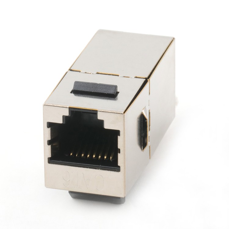 180 Degree RJ45 Cat.6 Semi-Conductive Connector RJ45 Female Keystone Adapter