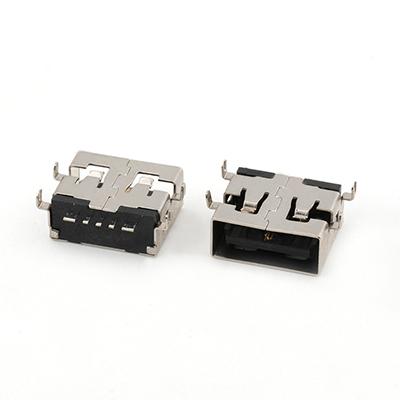 180Degree Mid Mount 5P USB A Type Female Socket Connector